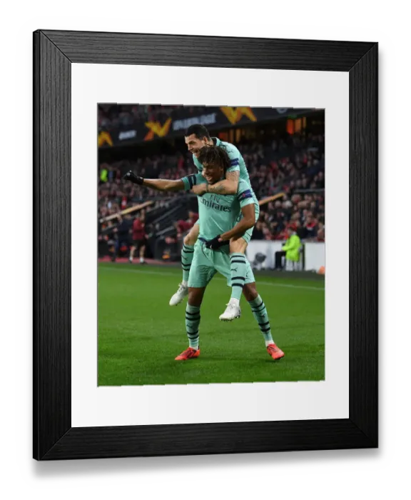Framed Print : Arsenal's Europa League Victory: Unforgettable Goal Celebration between Iwobi and Xhaka (Stade Rennais, 2019) Framed Print : Arsenal's Europa League Victory: Unforgettable Goal Celebration between Iwobi and Xhaka (Stade Rennais, 2019)