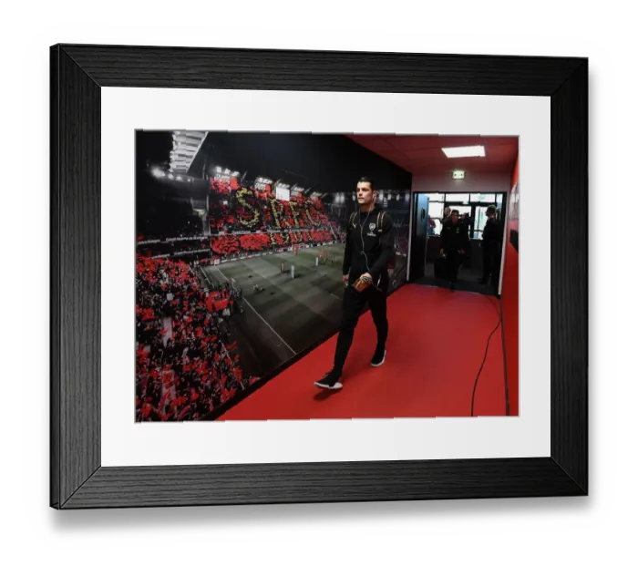 Framed Print : Arsenal's Granit Xhaka Arrives at Stade Rennais Ahead of Europa League Clash Framed Print : Arsenal's Granit Xhaka Arrives at Stade Rennais Ahead of Europa League Clash