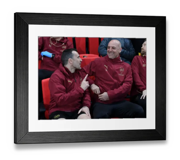 Framed Print : Arsenal Assistants Bould and Carcedo Prepare for Stade Rennais Europa League Clash Framed Print : Arsenal Assistants Bould and Carcedo Prepare for Stade Rennais Europa League Clash