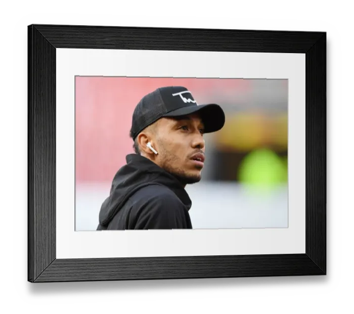 Framed Print : Arsenal's Aubameyang Ready for Europa League Clash Against Stade Rennais Framed Print : Arsenal's Aubameyang Ready for Europa League Clash Against Stade Rennais