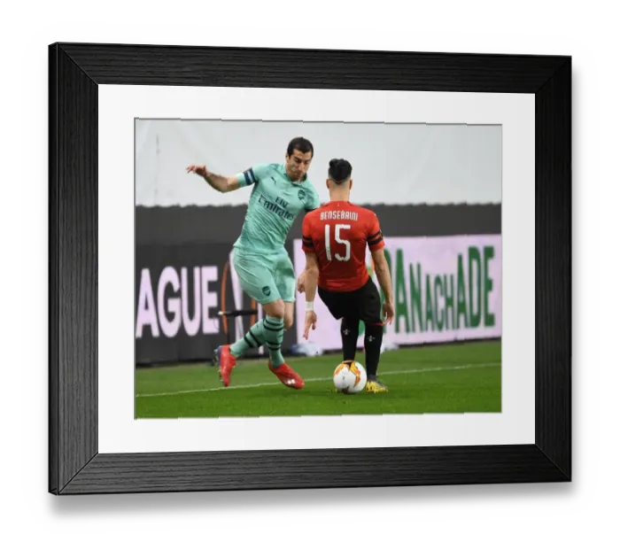 Framed Print : Mkhitaryan's Nutmeg: Arsenal Tops Rennes in Europa League Clash Framed Print : Mkhitaryan's Nutmeg: Arsenal Tops Rennes in Europa League Clash