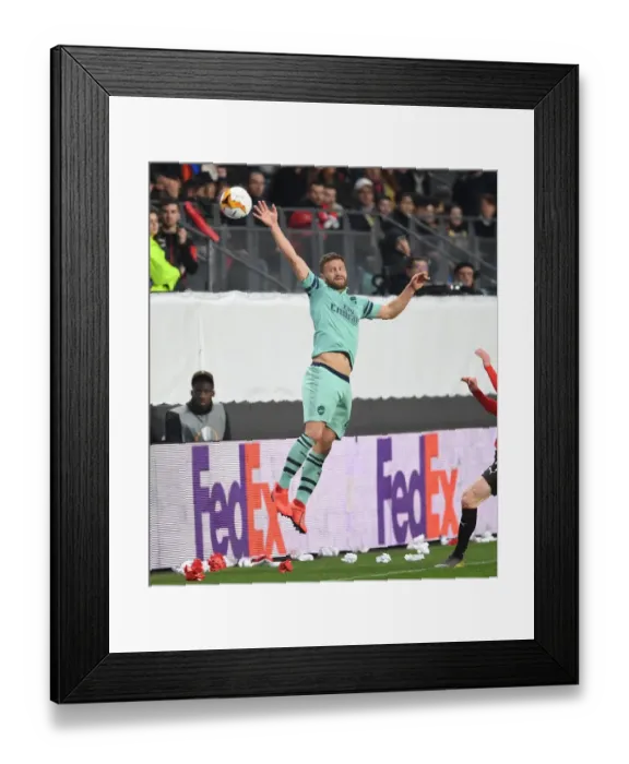 Framed Print : Arsenal's Mustafi Faces Rennes in Europa League First Leg Framed Print : Arsenal's Mustafi Faces Rennes in Europa League First Leg