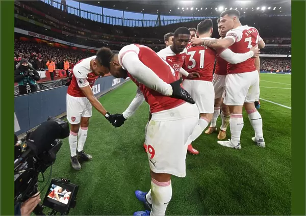 Arsenal: Aubameyang and Lacazette Celebrate Goals Against Manchester United (2018-19)