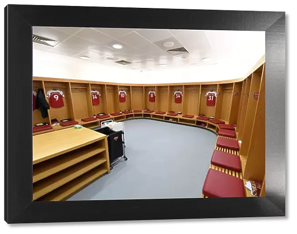 Arsenal Changing Room Before Arsenal v Manchester United Premier League Match, Emirates Stadium (2019)