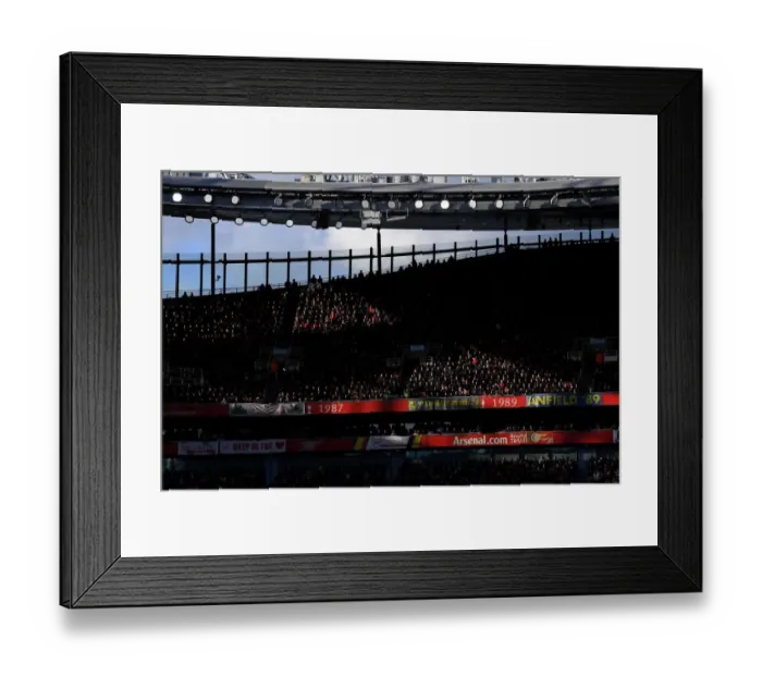 Framed Print : Arsenal vs Manchester United: A Sea of Passionate Fans at Emirates Stadium Framed Print : Arsenal vs Manchester United: A Sea of Passionate Fans at Emirates Stadium