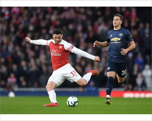 Sead Kolasinac in Action: Arsenal vs Manchester United, Premier League 2018-19