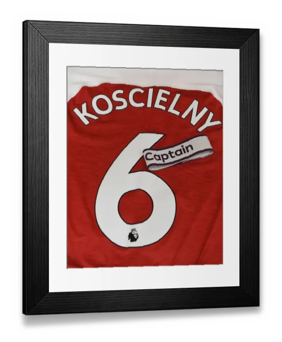 Framed Print : Laurent Koscielny Wears Arsenal Captain's Armband Ahead of Arsenal vs Manchester United (2018-19) Framed Print : Laurent Koscielny Wears Arsenal Captain's Armband Ahead of Arsenal vs Manchester United (2018-19)