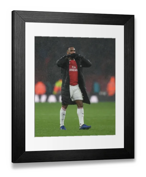 Framed Print : Alexandre Lacazette Reacts After Arsenal vs Manchester United Premier League Clash (2019) Framed Print : Alexandre Lacazette Reacts After Arsenal vs Manchester United Premier League Clash (2019)
