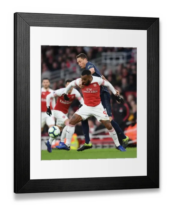 Framed Print : Clash of the Midfield Titans: Lacazette vs Matic - Arsenal vs Manchester United Framed Print : Clash of the Midfield Titans: Lacazette vs Matic - Arsenal vs Manchester United