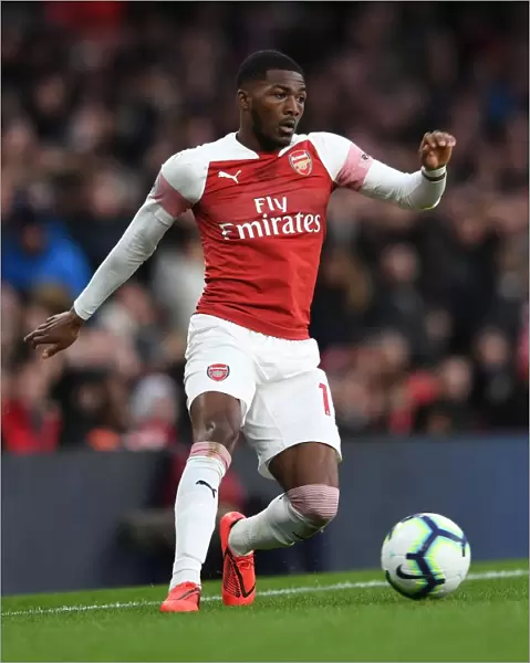 Arsenal's Ainsley Maitland-Niles in Action Against Manchester United, Premier League 2018-19