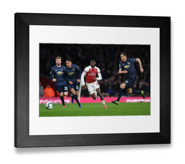 Framed Print : Clash of Midfielders: Ainsley Maitland-Niles vs Nemanja Matic (Arsenal vs Manchester United, 2018-19) Framed Print : Clash of Midfielders: Ainsley Maitland-Niles vs Nemanja Matic (Arsenal vs Manchester United, 2018-19)