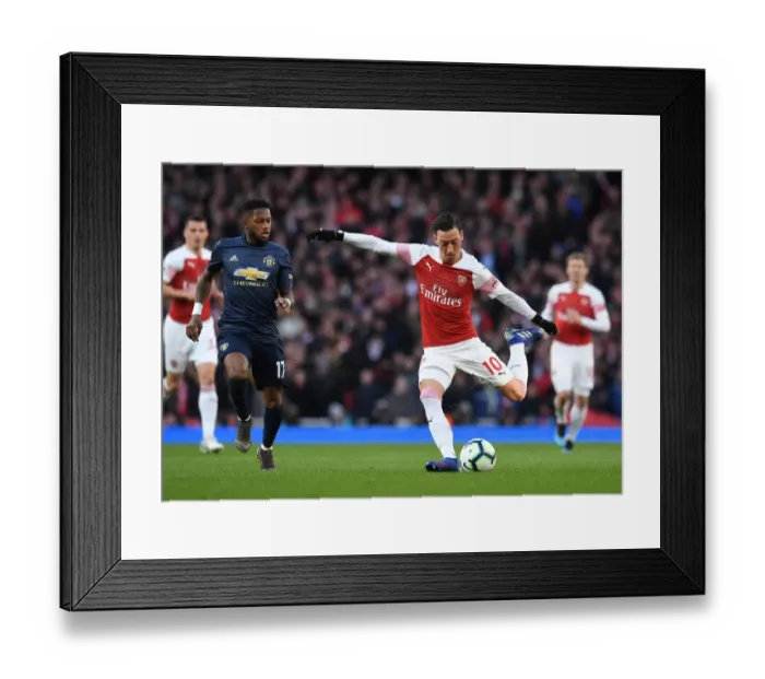 Framed Print : Mesut Ozil (Arsenal) Fred (Man Utd)