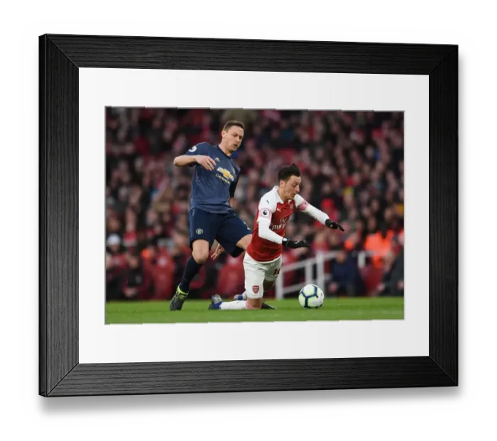Framed Print : Mesut Ozil vs Nemanja Matic: Clash at the Emirates - Arsenal v Manchester United (2018-19) Framed Print : Mesut Ozil vs Nemanja Matic: Clash at the Emirates - Arsenal v Manchester United (2018-19)