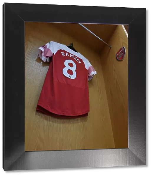 Aaron Ramsey's Arsenal Shirt Before Arsenal vs Manchester United, Premier League 2018-19