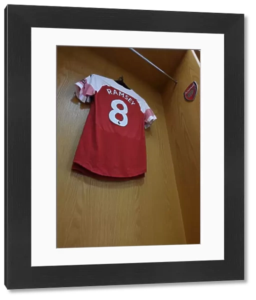 Aaron Ramsey's Arsenal Shirt Before Arsenal vs Manchester United, Premier League 2018-19