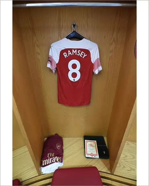 Aaron Ramsey's Arsenal Jersey Before Arsenal vs Manchester United, Premier League 2018-19