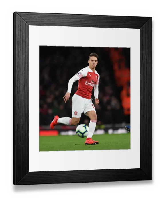 Framed Print : Denis Suarez in Action: Arsenal vs Manchester United, Premier League 2018-19