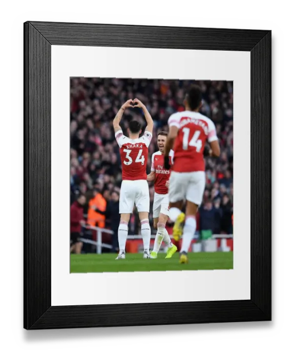 Framed Print : Granit Xhaka's Thrilling Goal: Arsenal's Victory Over Manchester United, Premier League 2018-19 Framed Print : Granit Xhaka's Thrilling Goal: Arsenal's Victory Over Manchester United, Premier League 2018-19