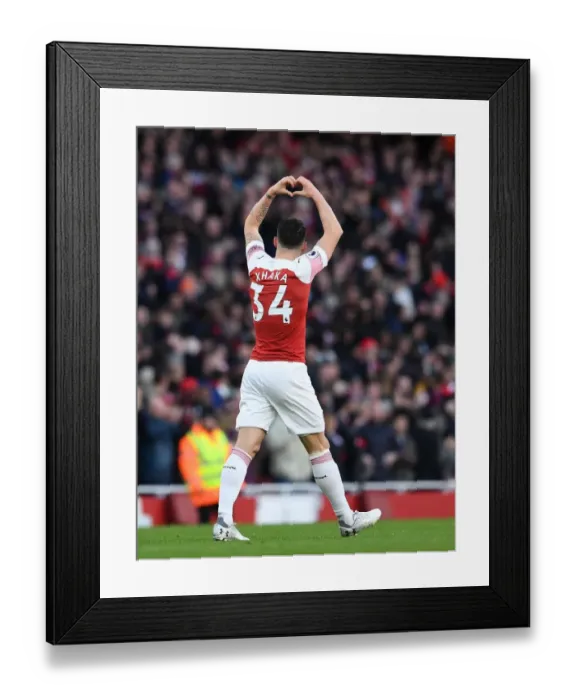 Framed Print : Granit Xhaka's Thrilling Goal: Arsenal vs Manchester United, Premier League 2018-19 Framed Print : Granit Xhaka's Thrilling Goal: Arsenal vs Manchester United, Premier League 2018-19