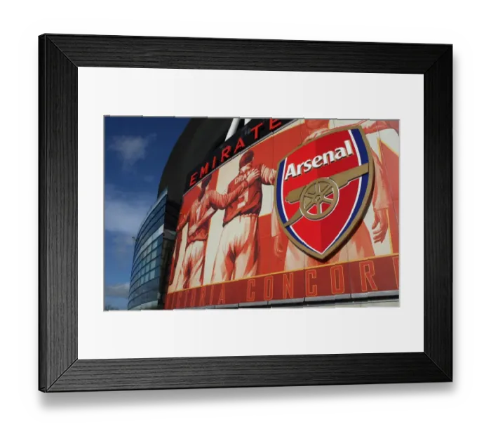 Framed Print : Arsenal's New Stadium Identity: Unveiling the Arsenalisation Banners at Emirates Stadium