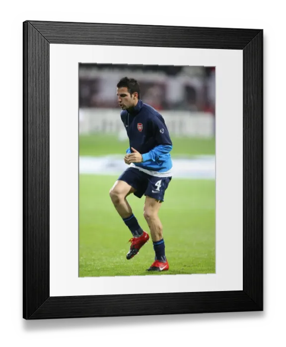 Framed Print : Battle at DSB Stadium: Arsenal's Cesc Fabregas Leads the Charge, 1:1 Stalemate against AZ Alkmaar, UEFA Champions League, 20 / 10 / 2009