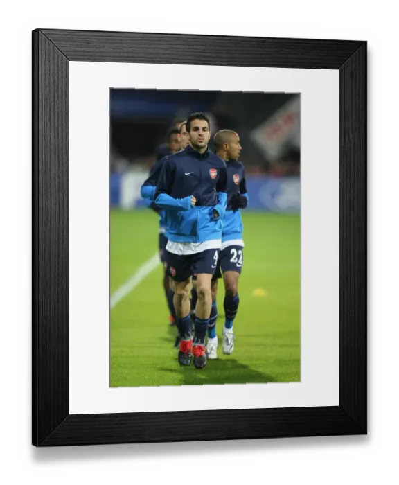 Framed Print : Cesc Fabregas's Brilliant Performance in the 1:1 UEFA Champions League Thriller between Arsenal and AZ Alkmaar at DSB Stadium, 2009