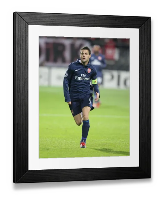 Framed Print : Cesc Fabregas's Brilliant Performance in the 1:1 UEFA Champions League Showdown against AZ Alkmaar, 2009
