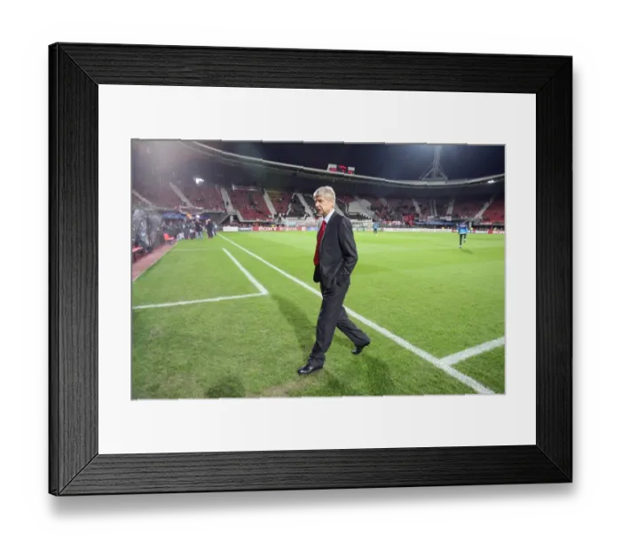 Framed Print : Arsene Wenger at DSB Stadium: A 1-1 Battle with AZ Alkmaar in the UEFA Champions League, October 2009 Framed Print : Arsene Wenger at DSB Stadium: A 1-1 Battle with AZ Alkmaar in the UEFA Champions League, October 2009