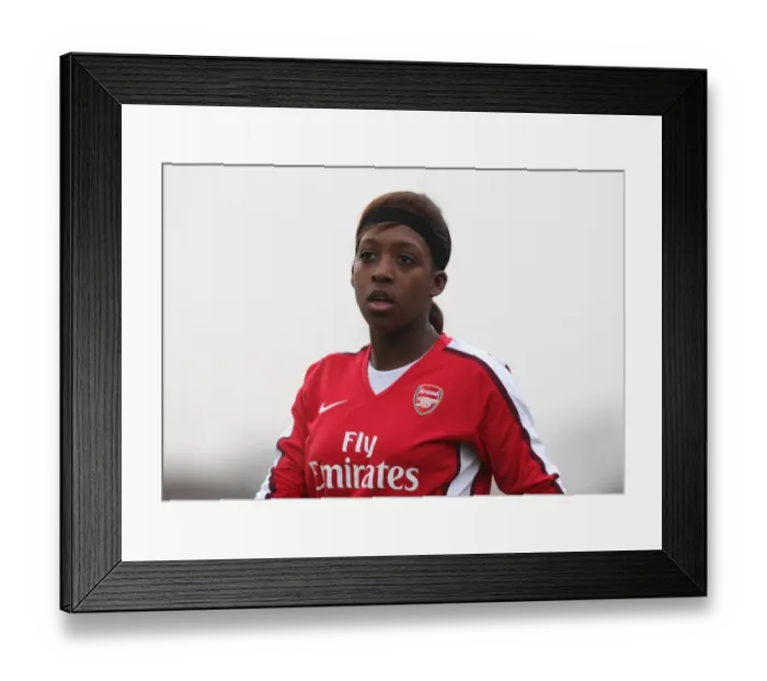 Framed Print : Danielle Carter Scores the Winning Goal: Arsenal Ladies Defeat Sparta Prague in UEFA Cup