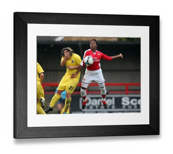 Framed Print : Danielle Carter (Arsenal) Iva Mocova (Sparta)