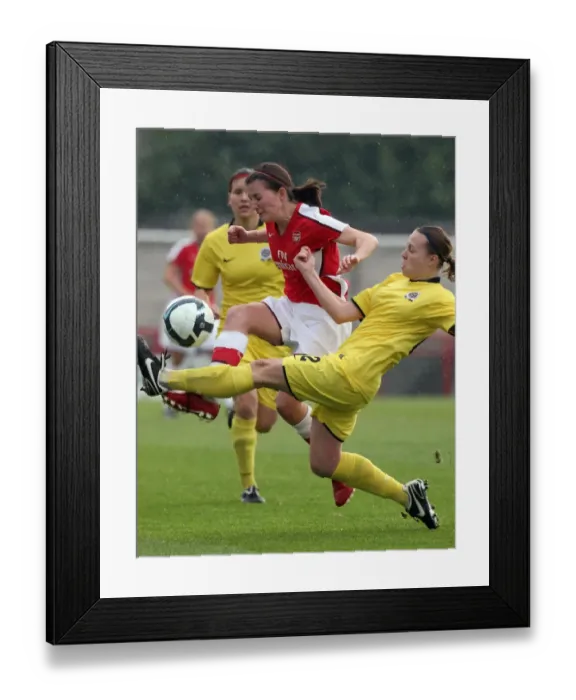 Framed Print : Arsenal vs. Sparta Prague: Helen Lander and Jana Sedlackova Face Off in UEFA Cup Clash Framed Print : Arsenal vs. Sparta Prague: Helen Lander and Jana Sedlackova Face Off in UEFA Cup Clash