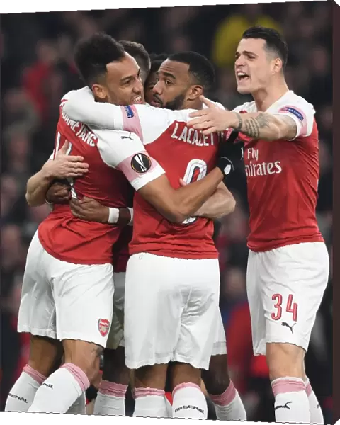 Arsenal United: Aubameyang's Goal, Lacazette and Xhaka's Celebration - Europa League Victory