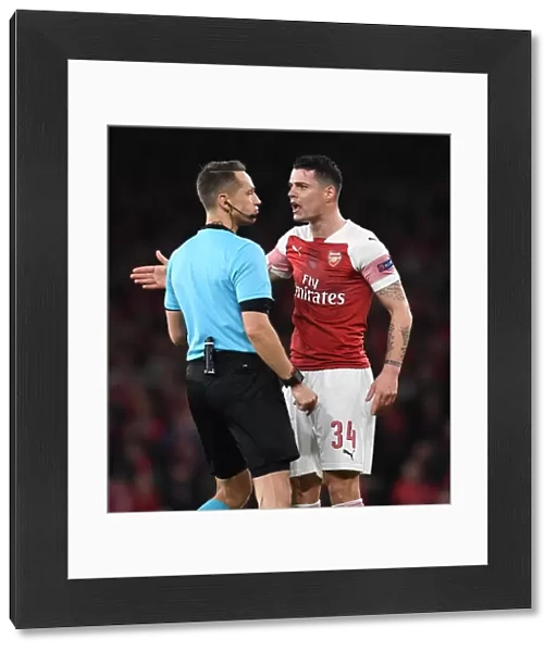 Arsenal's Xhaka Argues with Referee in Europa League Clash vs Stade Rennais