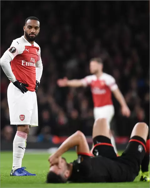 Arsenal's Alexis Lacazette in Action: Europa League Clash Against Stade Rennais, 2018-19