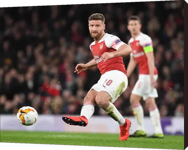 Arsenal's Mustafi in Europa League Action: Arsenal vs Stade Rennais (2018-19)