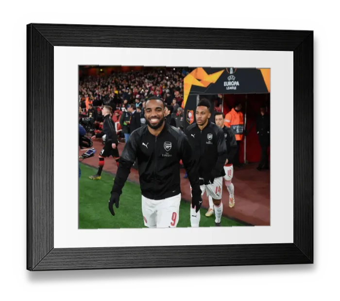 Framed Print : Arsenal's Alex Lacazette Ready for Europa League Showdown Against Stade Rennais