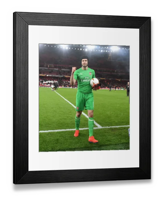Framed Print : Petr Cech's Europa League Triumph: Arsenal's Victory Celebration Framed Print : Petr Cech's Europa League Triumph: Arsenal's Victory Celebration