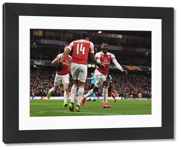 Arsenal Double Trouble: Maitland-Niles and Aubameyang's Europa League Goal Celebration