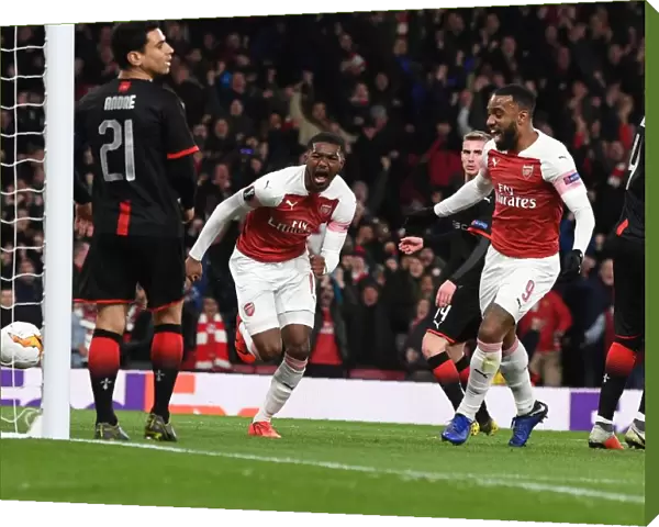 Arsenal's Maitland-Niles and Lacazette: Celebrating Goals in Europa League Victory (2018-19)
