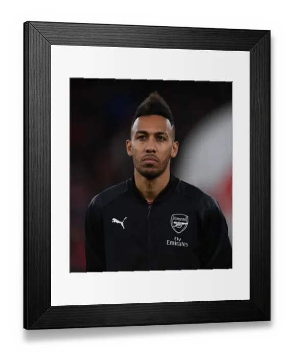 Framed Print : Arsenal's Aubameyang Ready for Europa League Battle against Stade Rennais Framed Print : Arsenal's Aubameyang Ready for Europa League Battle against Stade Rennais