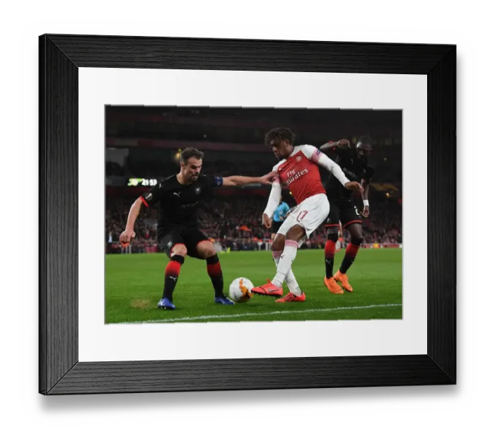 Framed Print : Intense Europa League Showdown: Alex Iwobi vs. Hamari Traore and Damien Da Silva Framed Print : Intense Europa League Showdown: Alex Iwobi vs. Hamari Traore and Damien Da Silva