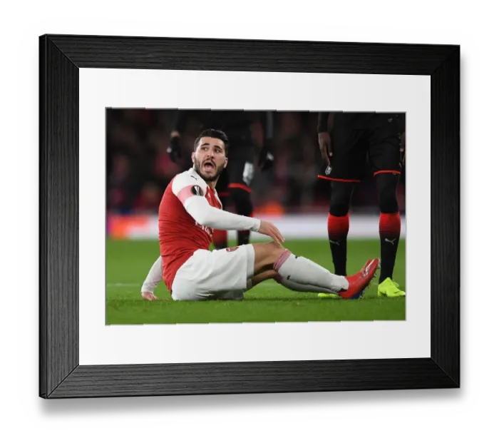 Framed Print : Sead Kolasinac's Unique Boots: Arsenal vs Stade Rennais, UEFA Europa League 2019
