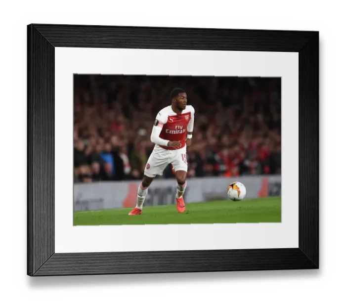 Framed Print : Ainsley Maitland-Niles in Action: Arsenal vs Stade Rennais, UEFA Europa League 2019