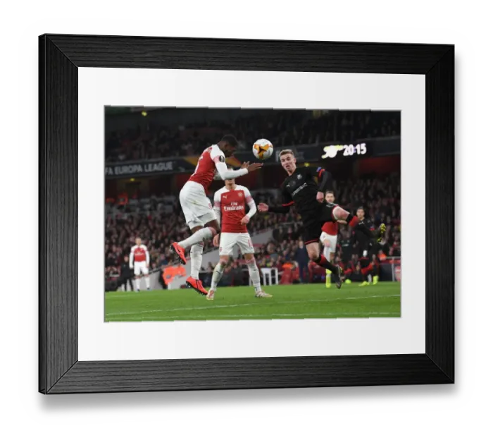 Framed Print : Ainsley Maitland-Niles Scores Arsenal's Second Goal vs Stade Rennais in Europa League