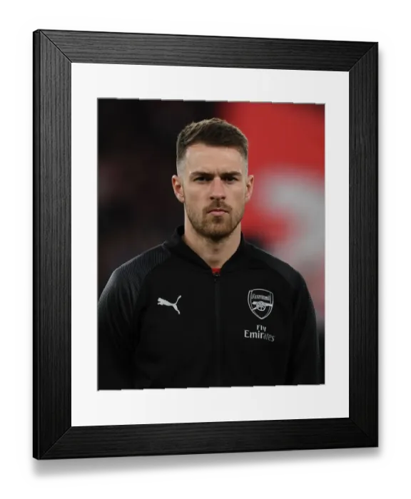 Framed Print : Aaron Ramsey: Arsenal's Focus Ahead of Arsenal v Stade Rennais UEFA Europa League Showdown Framed Print : Aaron Ramsey: Arsenal's Focus Ahead of Arsenal v Stade Rennais UEFA Europa League Showdown