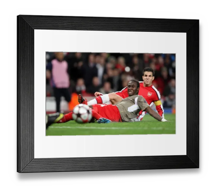 Framed Print : Cesc Fabregas (Arsenal) Eliaquim Mangala (Liege)