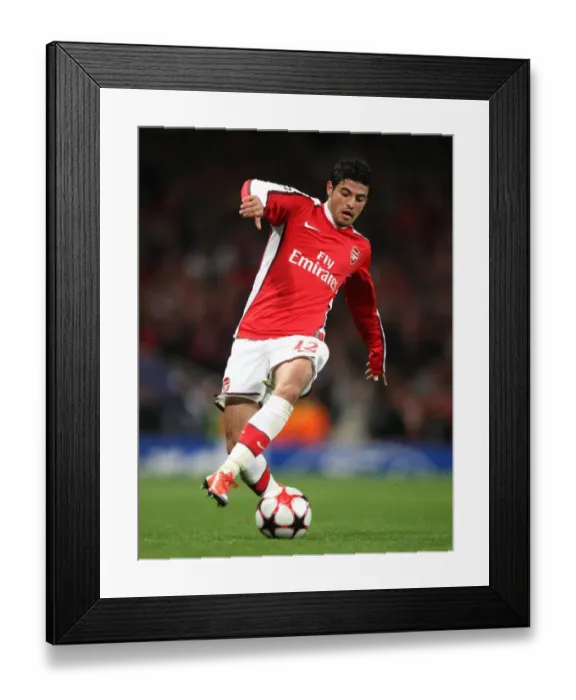 Framed Print : Carlos Vela Scores in Arsenal's 2-0 Victory over Standard Liege in UEFA Champions League Group H