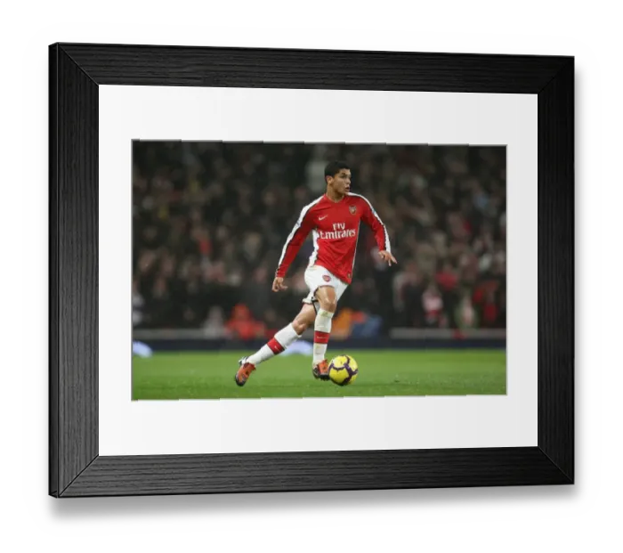 Framed Print : Denilson (Arsenal). Arsenal 0: 3 Chelsea, Barclays Premier League, Emirates Stadium