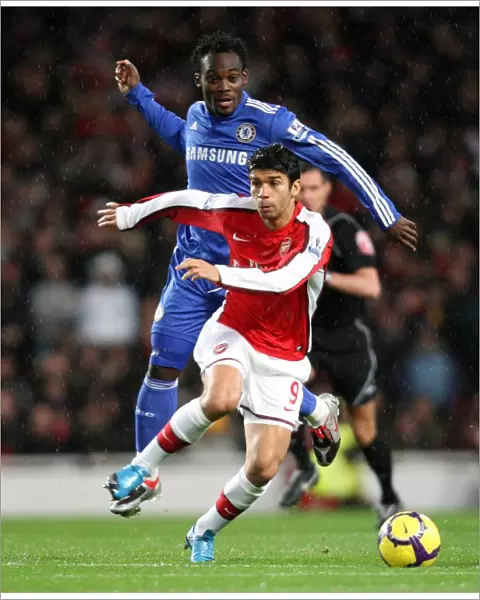Eduardo (Arsenal) Michael Essien (Chelsea). Arsenal 0: 3 Chelsea. Barclays Premier League