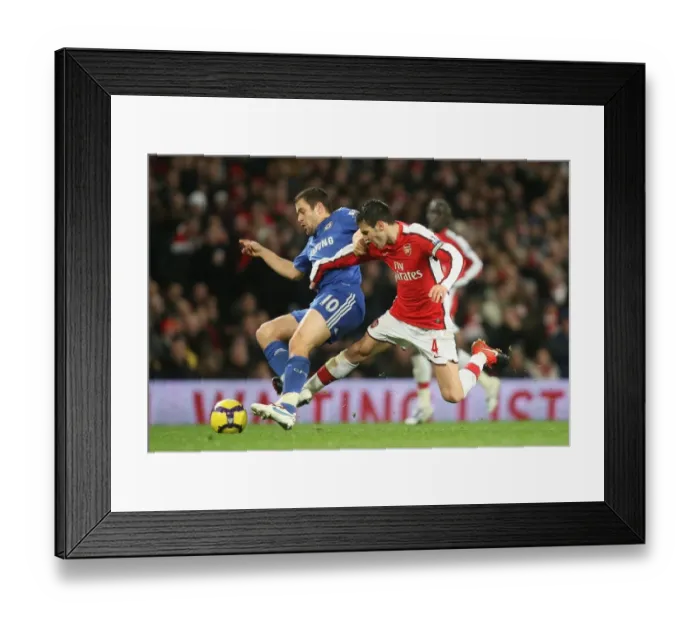Framed Print : Cesc Fabregas (Arsenal) Joe Cole (Chelsea). Arsenal 0: 3 Chelsea, Barclays Premier League